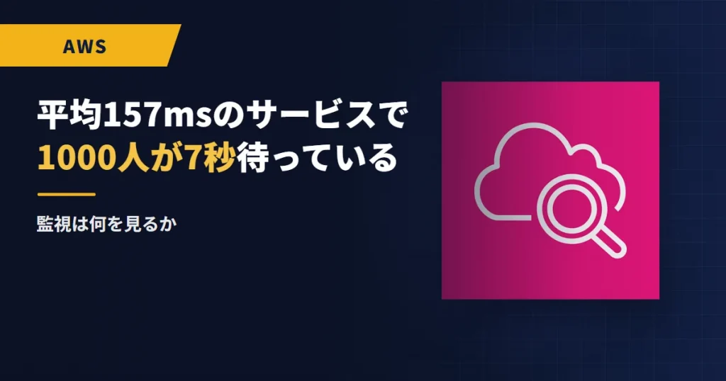 平均157msのサービスで1000人が7秒待っている｜監視は何を見るか